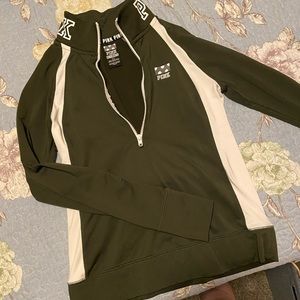 VS Pink quarter zip pullover